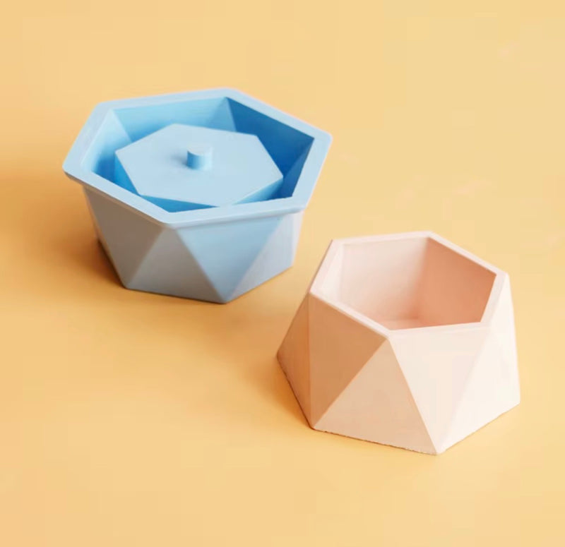 Molde Recipiente Hexagonal Mediano