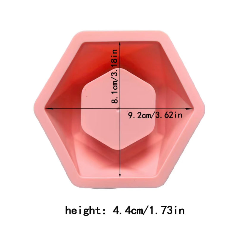 Molde Recipiente Hexagonal Mediano