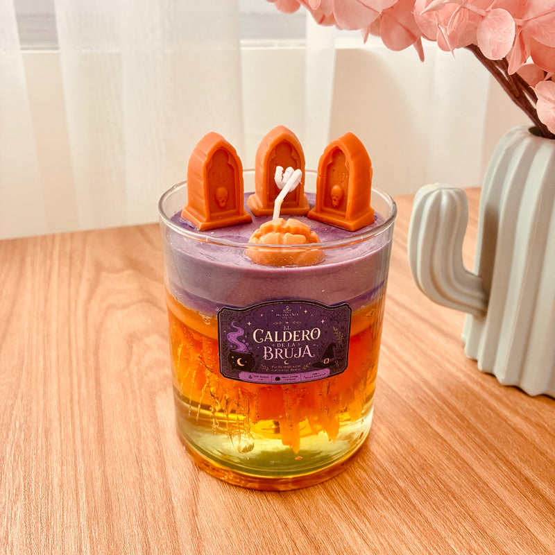Vela Decorativa Halloween “El Caldero de la Bruja” – Técnica Iceberg