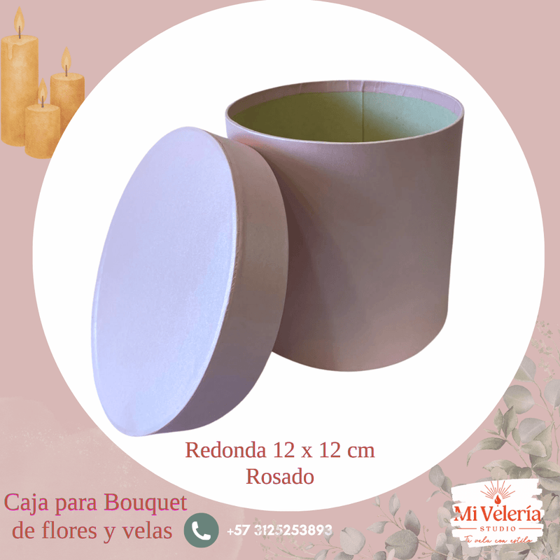 Caja para bouquet de flores y velas - Mi Velería