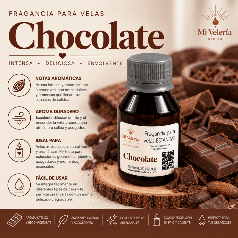 Fragancia para Velas Chocolate - Mi Velería