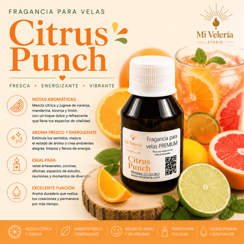 Fragancia para Velas Citrus Punch - Mi Velería