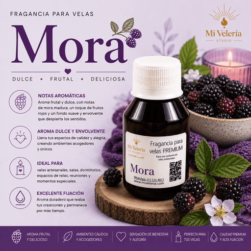 Fragancia para Velas Mora - Mi Velería