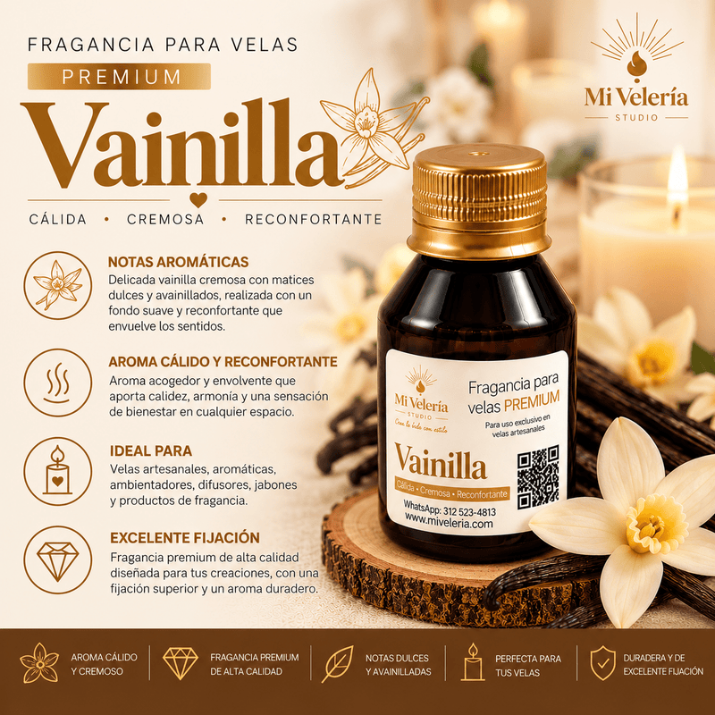 Fragancia Premium Vainilla - Mi Velería