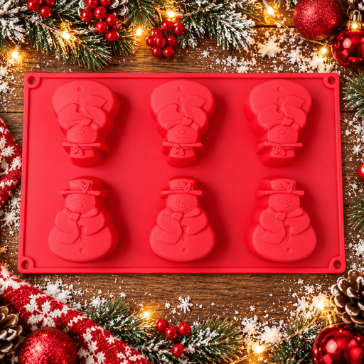 Molde de Silicona Muñecos de Nieve x 6 – Navidad - Mi Velería