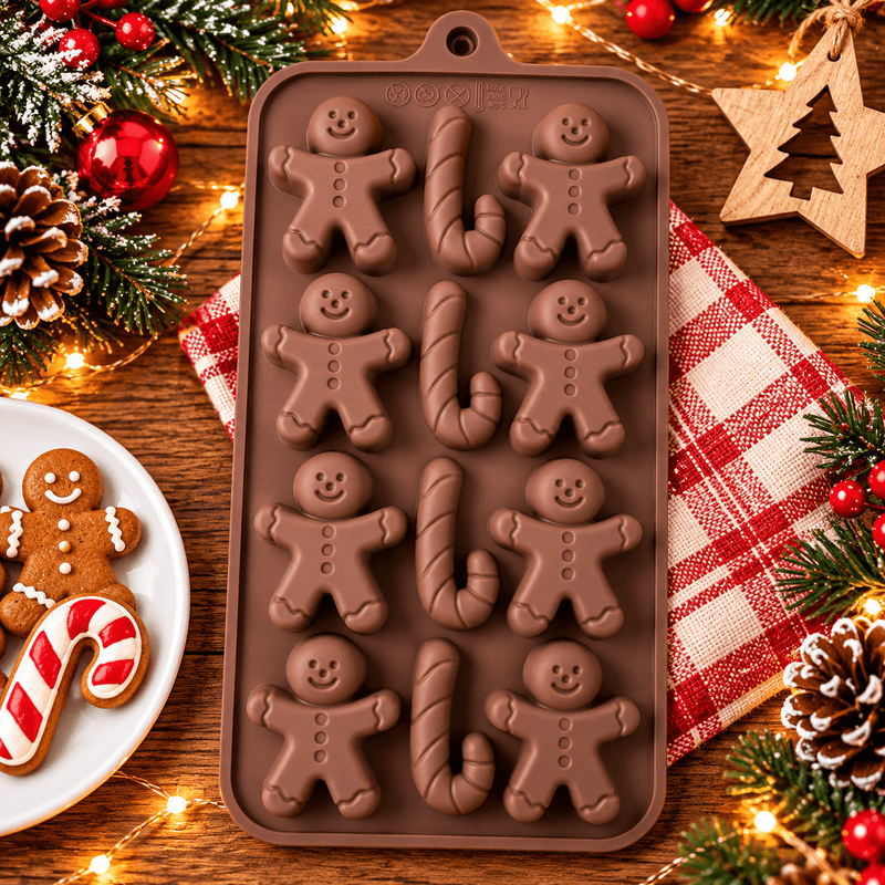 Molde de Silicona Wax Melts Navideños – 4 Diseños - Mi Velería