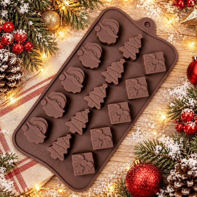 Molde de Silicona Wax Melts Navideños – 4 Diseños - Mi Velería