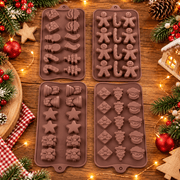 Molde de Silicona Wax Melts Navideños – 4 Diseños - Mi Velería