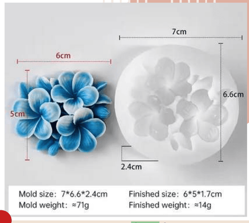 Molde Flor Frangipani - Mi Velería