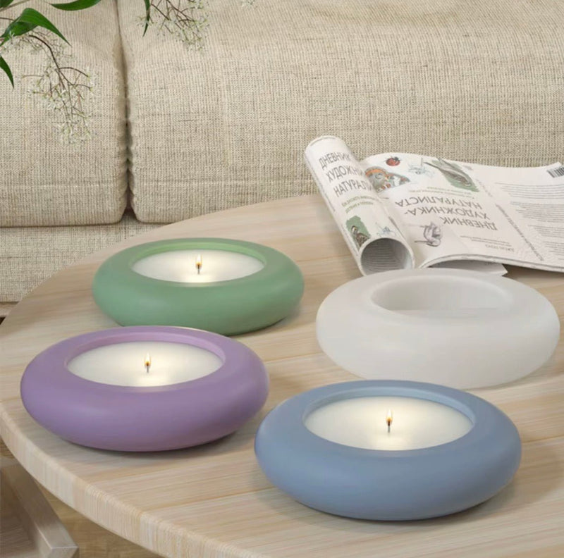 Molde Recipiente Portavela Circular - Mi Velería