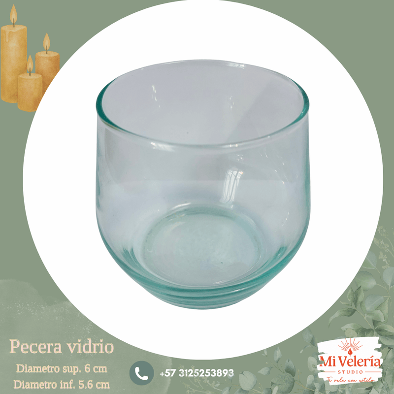 Vaso Pecera de Vidrio pequeño - Mi Velería