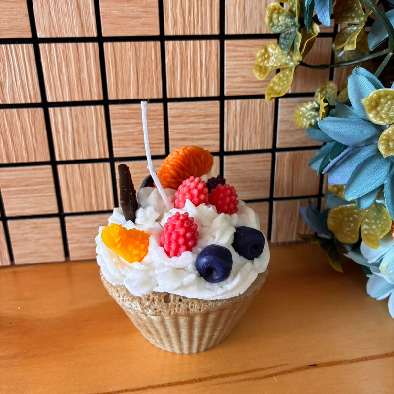 Vela Cupcake Frutal – Efecto Horneado 🧁✨ - Mi Velería